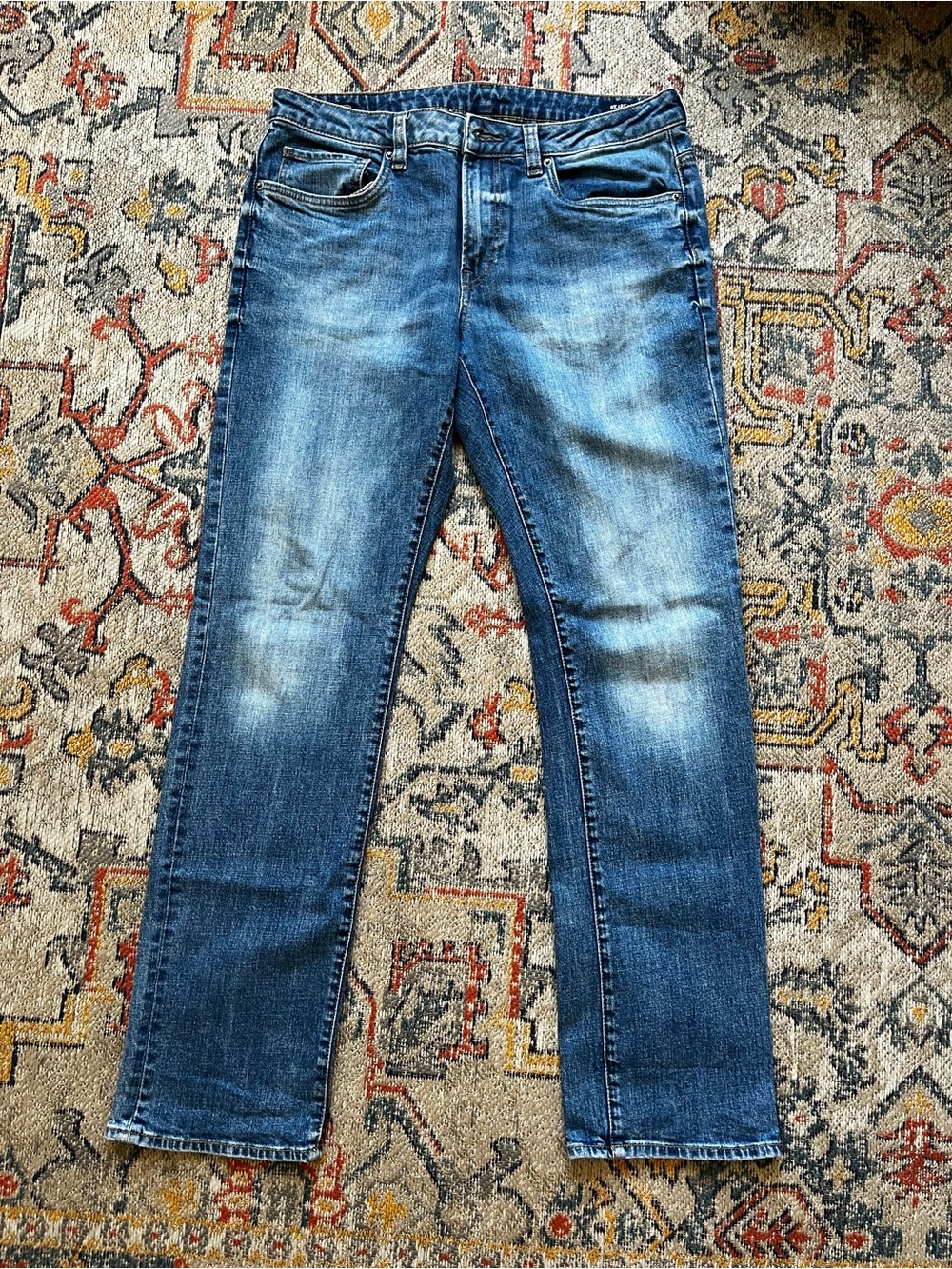 Buffalo David Bitton Men’s Slim Straight Medium Blue Denim Jeans